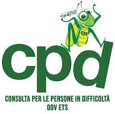 Il logo della CPD, Consulta per le persone in difficoltà.